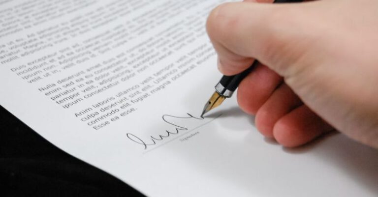 Contracts - Person Signing in Documentation Paper