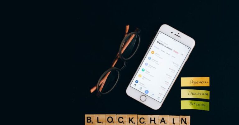 Cryptocurrencies - Blockchain Sign by Smartphone